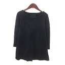 【中古】ロベルトコリーナ ROBERTO COLLINA ニットチュニック ウール 長袖 紺 ネイビー 緑 グリーン /MS レディース 【ベクトル 古着】 2...