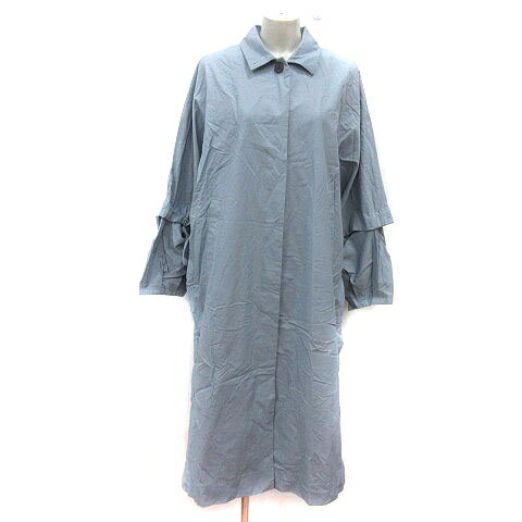 【中古】スタイルミキサー STYLEMIXER ステンカラーコート 袖リボン F 青 アイスブルー /MS レディース 【ベクトル 古着】 241227 【中古】スタイルミキサー STYLEMIXER ステンカラーコート 袖リボン F 青 アイスブルー /MS レディース 【ベクトル 古着】 241227