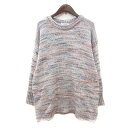【中古】ジーナシス JEANASIS ニット セーター 長袖 F 赤 レッド 青 ブルー /MN レディース 【ベクトル 古着】 241210(4)