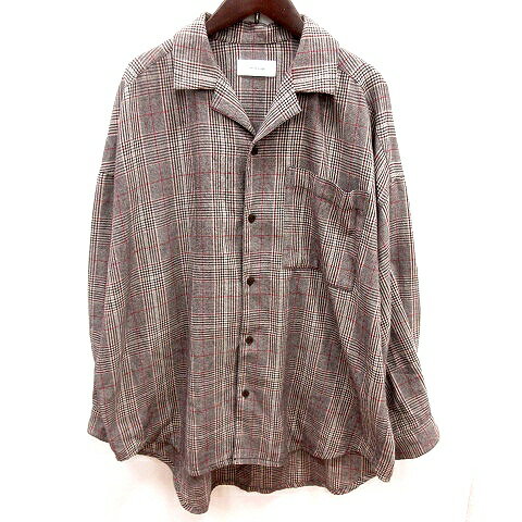 【中古】リベット&サージ rivet&surge シャツ スキッパーカラー 長袖 チェック F 茶 ブラウン /RT レディース 【ベクトル 古着】 241209 【中古】リベット&サージ rivet&surge シャツ スキッパーカラー 長袖 チェック F 茶 ブラウン /RT レディース 【ベクトル 古着】 241209