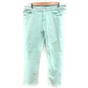 【中古】アンタイトル UNTITLED パンツ デニム ジーンズ ストレート ロング 42 XL ミントグリーン /RT レディース 【ベクトル 古着】 241209(4)