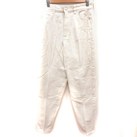 【中古】チャコクローゼット Chaco closet パンツ デニム ジーンズ ストレート ロング M アイボリー /RT レディース 【ベクトル 古着】 241226