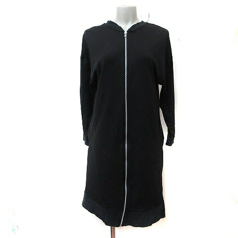 【中古】アダムエロペ Adam et Rope' ワンピース ひざ丈 長袖 38 M 黒 ブラック /YI レディース 【ベクトル 古着】 241227