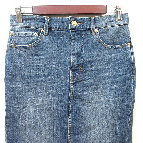 【中古】ルーニィ LOUNIE タイトスカート ミモレ ロング デニム ダメージ加工 38 M 紺 ネイビー /YI レディース 【ベクトル 古着】 241226