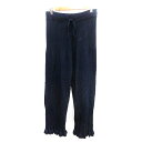 【中古】ビームスボーイ BEAMS BOY イージーパンツ ニット かぎ編み 紺 ネイビー /AU レディース 【ベクトル 古着】 250115