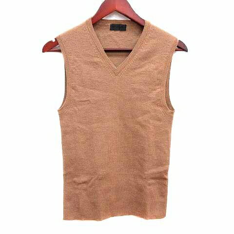 【中古】コムサデモードメン COMME CA DU MODE MEN ニットベスト プルオーバー Vネック ウール 茶 ブラウン /YK メンズ 【ベクトル 古着】 250212