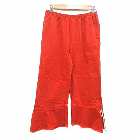【中古】レディラックルカ LADY LUCK LUCA フレアパンツ イージー 36 S 赤 朱色 レッド /YK レディース 【ベクトル 古着】 250115