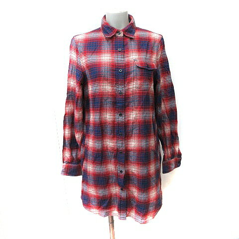 【中古】ハニーサックルローズ Honeysuckle Rose シャツワンピース ひざ丈 長袖 チェック L マルチカラー /YI レディース 【ベクトル 古着】 250117