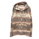 【中古】ナチュラルヴィンテージ natuRAL vintage パーカー ジップアップ 総柄 F ベージュ /MN メンズ 【ベクトル 古着】 250120