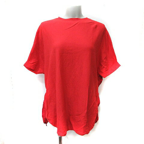 【中古】アトリエシックス ATELIER SIX チュニック 半袖 切替 赤 レッド /YI レディース 【ベクトル 古着】 250131