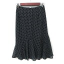 【中古】ヴォイスメール VOICEMAIL マーメイドスカート ミモレ ロング シフォン ドット 黒 ブラック /YI レディース 【ベクトル 古着】 250129