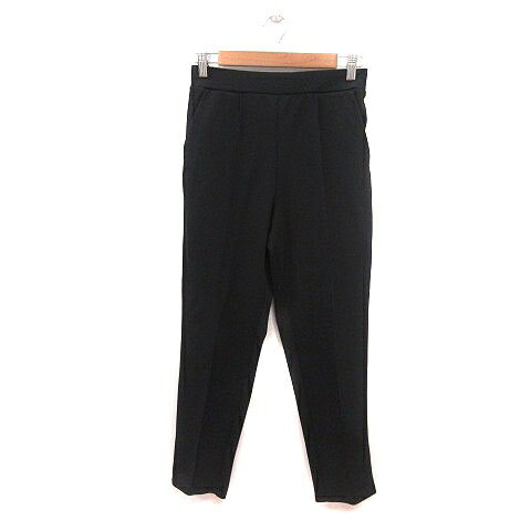 【中古】ドゥクラッセ DoCLASSE テーパードパンツ S 黒 ブラック /MS レディース 【ベクトル 古着】 250131