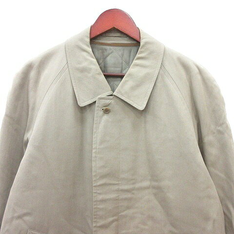 【中古】トロージャン TROJAN ステンカラーコート 総裏地 ベージュ /MN ●RY メンズ 【ベクトル 古着】 250130
