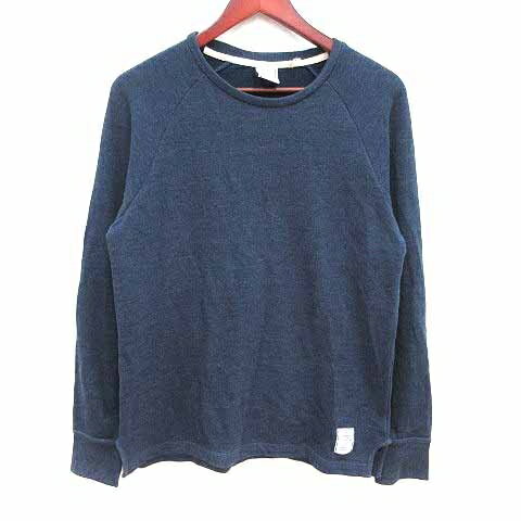 【中古】トップバリュ TOPVALU Tシャツ カットソー スウェット 長袖 L 紺 ネイビー /YK ●RY メンズ 【ベクトル 古着】 250131