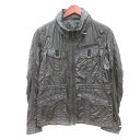 【中古】ニコルクラブフォーメン NICOLE CLUB FOR MEN 中綿ジャケット ジップアップ 総裏地 46 S 茶 ブラウン /MN ●RY メンズ 【ベクトル 古着】 250130(4)