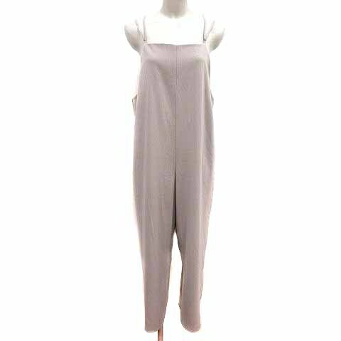 【中古】グローバルワーク GLOBAL WORK パンツ オールインワン サロペット M ライトベージュ /YK レディース 【ベクトル 古着】 250205