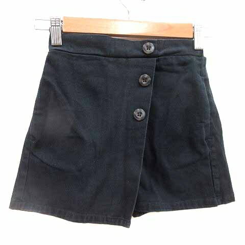 【中古】イッカ ikka ショートパンツ 台形 130 黒 ブラック /YK ●RY キッズ 【ベクトル 古着】 250212