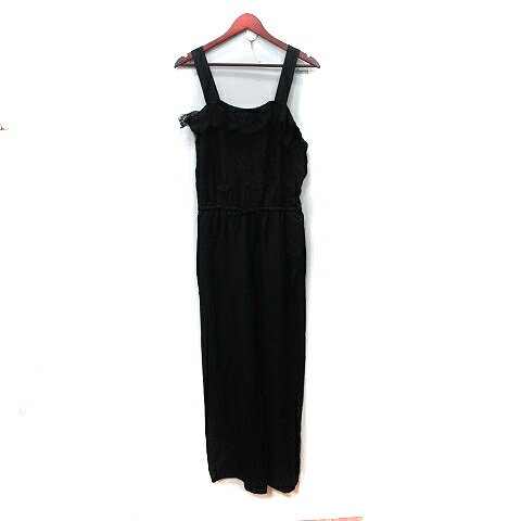 【中古】ジルスチュアート JILL STUART パンツ サロペット オールインワン レース 2 M 黒 ブラック /YI レディース 【ベクトル 古着】 250217
