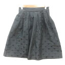 【中古】スピック&スパン Spick&Span フレアスカート ひざ丈 ドット 38 M 黒 ブラック /MN レディース 【ベクトル 古着】 250214(4)