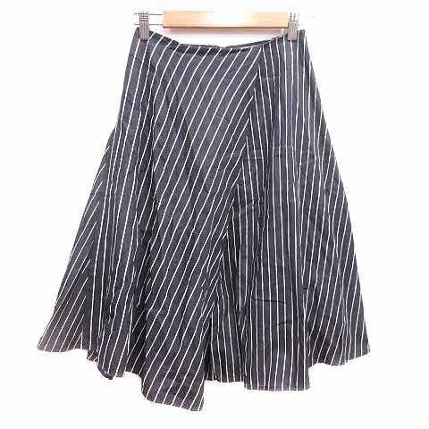 【中古】23区 オンワード樫山 フレアスカート ミモレ ロング 斜めストライプ 32 XXS 紺 ネイビー 白 ホワイト /YK レディース 【ベクトル 古着】 250215 【中古】23区 オンワード樫山 フレアスカート ミモレ ロング 斜めストライプ 32 XXS 紺 ネイビー 白 ホワイト /YK レディース 【ベクトル 古着】 250215