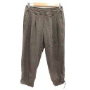 【中古】ユマコシノ YUMA KOSHINO クロップドパンツ 38 M 茶 ブラウン /YK レディース 【ベクトル 古着】 250215
