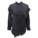 【中古】ディスコート Discoat シャツ ブラウス フリル 長袖 F 黒 ブラック /YK レディース 【ベクトル 古着】 250220