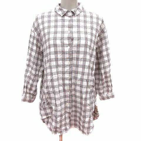 【中古】サマンサモスモス SM2 チュニック シャツ ブラウス チェック 長袖 麻混 リネン混 F 白 ホワイト 茶 ブラウン 紺 ネイビー /YK レディース 【ベクトル 古着】 250220 【中古】サマンサモスモス SM2 チュニック シャツ ブラウス チェック 長袖 麻混 リネン混 F 白 ホワイト 茶 ブラウン 紺 ネイビー /YK レディース 【ベクトル 古着】 250220