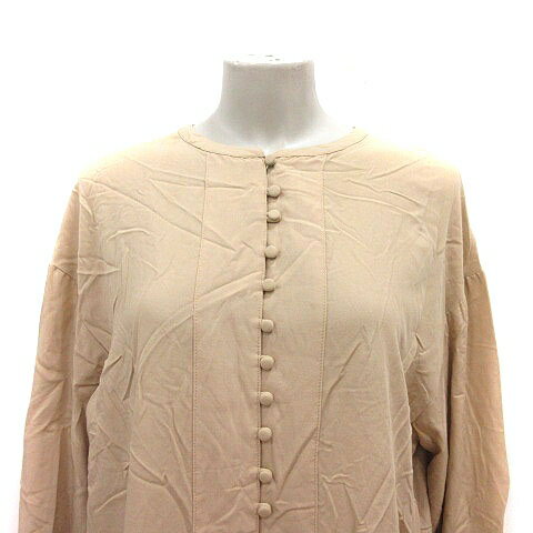 【中古】ロペピクニック ROPE Picnic ワンピース ロング スリット 長袖 38 ベージュ /MS レディース 【ベクトル 古着】 250226