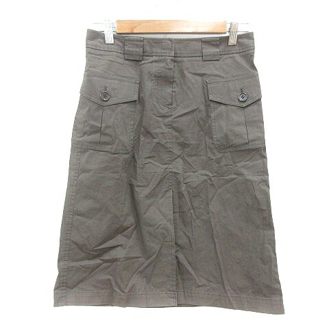 【中古】セオリー Theory タイトスカート ひざ丈 0 S 茶 ブラウン /MN レディース 【ベクトル 古着】 250219