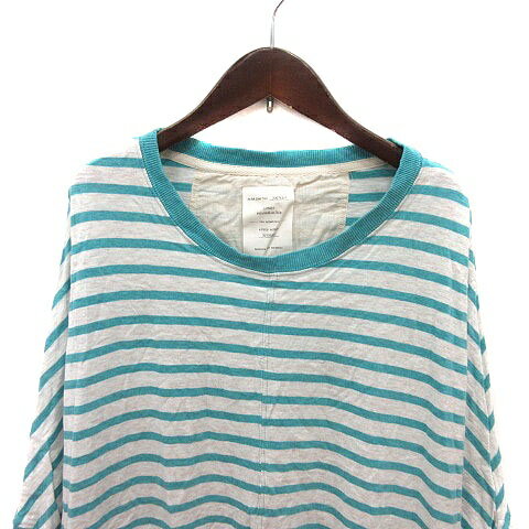 【中古】シーナパーモ sena parmo チュニック ボーダー ドルマンスリーブ 七分袖 F 青 ブルー 白 ホワイト /MS レディース 【ベクトル 古着】 250304