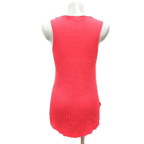 【中古】チヴィディーニ CIVIDINI チュニック カットソー ノースリーブ リブ 42 M 赤 レッド /MN レディース 【ベクトル 古着】 250304