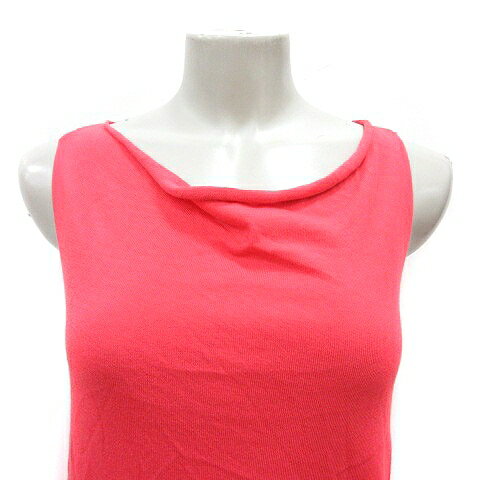 【中古】チヴィディーニ CIVIDINI チュニック カットソー ノースリーブ リブ 42 M 赤 レッド /MN レディース 【ベクトル 古着】 250304