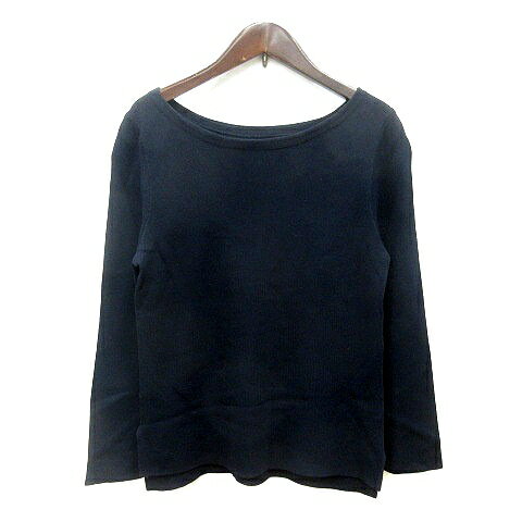 【中古】エムプルミエ M-Premier ニット カットソー 長袖 36 S 紺 ネイビー /MN レディース 【ベクトル..