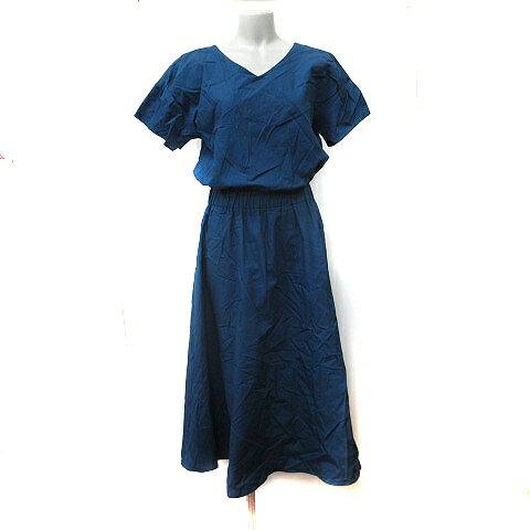 【中古】ジュエルチェンジズ Jewel Changes アローズ ワンピース ロング 半袖 紺 ネイビー /YI レディース 【ベクトル 古着】 250314