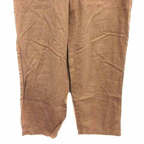 【中古】サムシング something ベイカーパンツ ワイド ウエストマーク 麻混 リネン混 S 茶 ブラウン /YK レディース 【ベクトル 古着】 250313