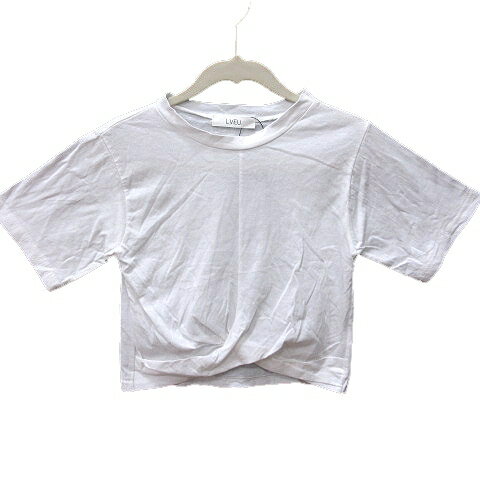 【中古】未使用品 ラブユ LVEU. カットソー Uネック 半袖 F 白 ホワイト /RT レディース 【ベクトル 古着】 250318