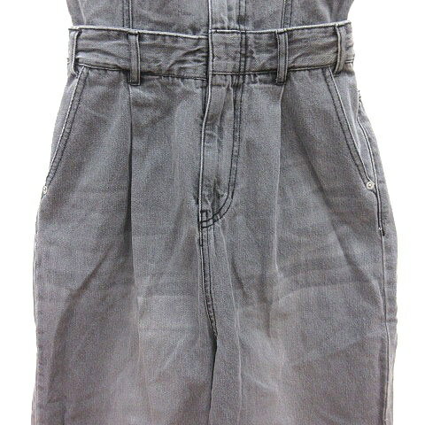 【中古】ページボーイ PAGE BOY サロペット オールインワン デニム F チャコールグレー /MS レディース 【ベクトル 古着】 250325