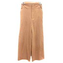 【中古】B&Y ユナイテッドアローズ BEAUTY&YOUTH ビューティー&ユース ワイドパンツ フレア S ベージュ /YK レディース 【ベクトル 古着】...