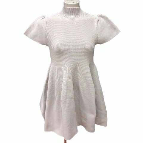 【中古】クリア clear ワンピース チュニック ニット ハイネック 半袖 F アイボリー 白 ホワイト /YK レディース 【ベクトル 古着】 250402 【中古】クリア clear ワンピース チュニック ニット ハイネック 半袖 F アイボリー 白 ホワイト /YK レディース 【ベクトル 古着】 250402