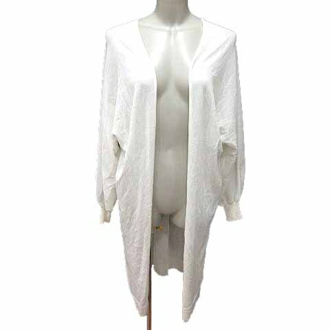 【中古】ロッソ ROSSO アーバンリサーチ ロングカーディガン ニット 前開き ドルマンスリーブ 長袖 Free 白 ホワイト /YK レディース 【ベクトル 古着】 250403