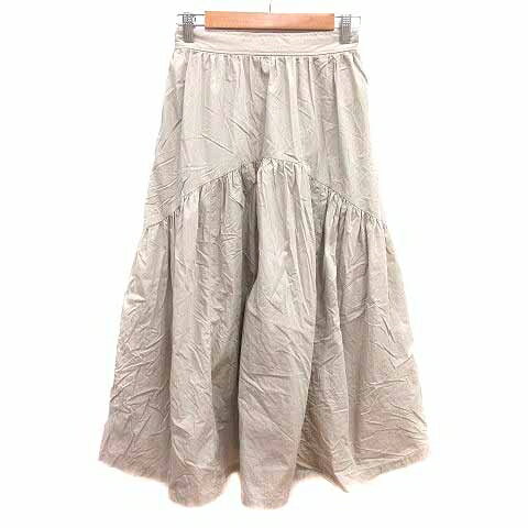 【中古】ビス ViS フレアスカート ロング M ライトベージュ /YK レディース 【ベクトル 古着】 250402