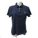 【中古】エディーバウアー EDDIE BAUER ポロシャツ 半袖 PM 紺 ネイビー /YI レディース 【ベクトル 古着】 250411