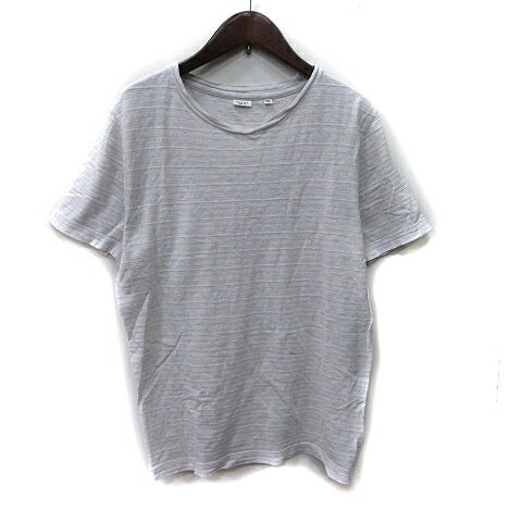 【中古】エディフィス EDIFICE Tシャツ カットソー Vネック 半袖 M グレー /YI メンズ 【ベクトル 古着】 250411