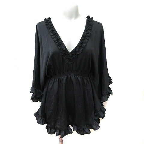 【中古】ポール&ジョー シスター PAUL&JOE SISTER チュニック 長袖 フリル 2 M 黒 ブラック /YI レディース 【ベクトル 古着】 250412 【中古】ポール&ジョー シスター PAUL&JOE SISTER チュニック 長袖 フリル 2 M 黒 ブラック /YI レディース 【ベクトル 古着】 250412