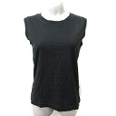 【中古】マーガレットハウエル MARGARET HOWELL Tシャツ カットソー ノースリーブ 2 M 黒 ブラック /YI レディース 【ベクトル 古着】 250415(4)
