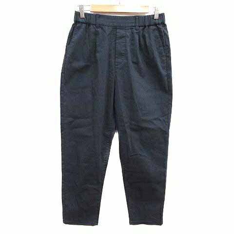 【中古】スタディオクリップ Studio Clip テーパードパンツ 麻混 リネン混 M 黒 ブラック /YK レディース 【ベクトル 古着】 250413