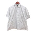 【中古】グリーンレーベルリラクシング ユナイテッドアローズ green label relaxing glr シャツ ストライプ 半袖 M グレー /MN メンズ 【ベクトル 古着】 250417(4)