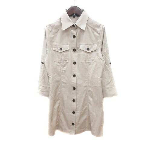 【中古】クードシャンス CdeC COUP DE CHANCE シャツワンピース ミニ 長袖 38 M ベージュ /MN レディース 【ベクトル 古着】 250421