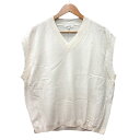【中古】グローバルワーク GLOBAL WORK ニット カットソー Vネック フレンチスリーブ M 白 アイボリー /MN レディース 【ベクトル 古着】 2...