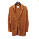 【中古】B&Y ユナイテッドアローズ BEAUTY&YOUTH ビューティー&ユース カーディガン カットソー ショールカラー 長袖 麻 リネン M オレンジ ...